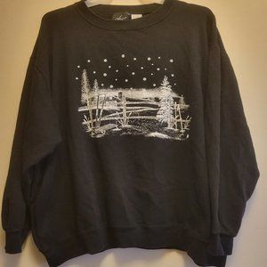 Women's Black Christmas Sweatshirt - 26/28